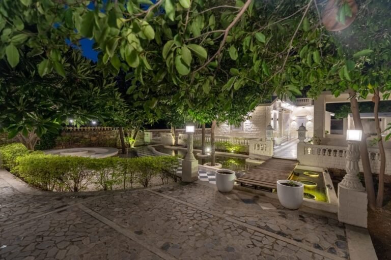 The Riverside Estate - Best villa in Udaipur eco-farmstay with private orchard pool