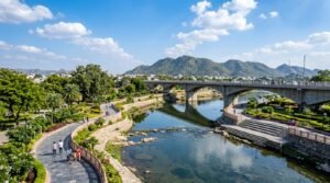 Ayad River rejuvenation Udaipur ecological restoration and new high-level 4-lane bridge