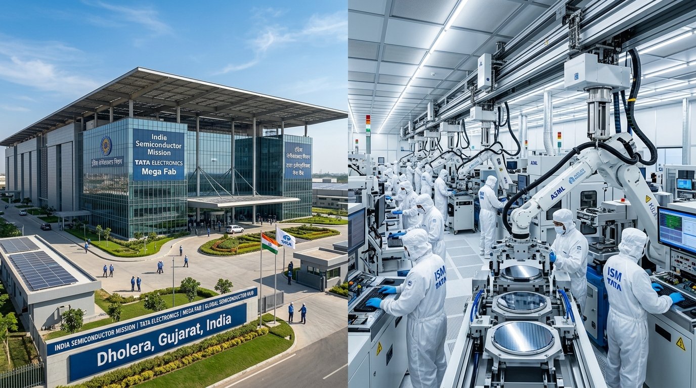 India Semiconductor Mission 2026 Tata Electronics Dholera mega fab facility