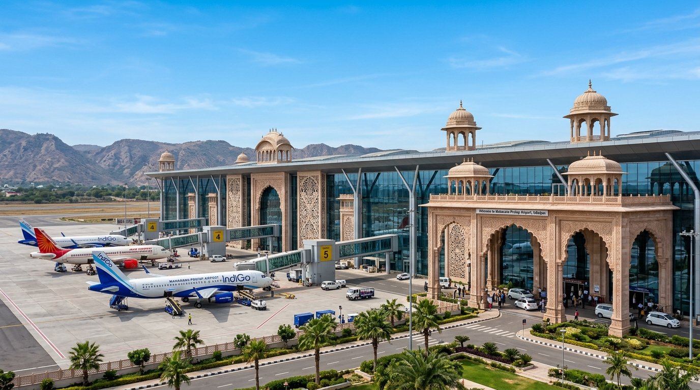 Udaipur airport expansion new terminal at Dabok Maharana Pratap Airport