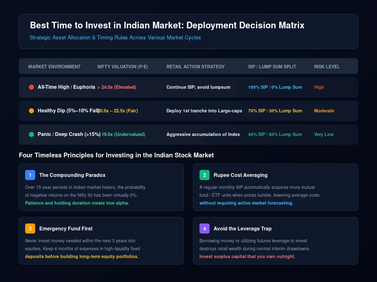 Best time to invest in Indian market deployment matrix table