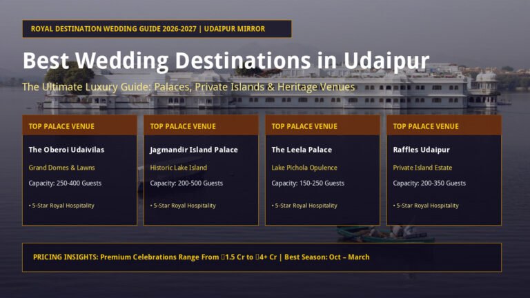 Best Wedding Destinations in Udaipur 2026 Luxury Palaces and Lake Venues Banner