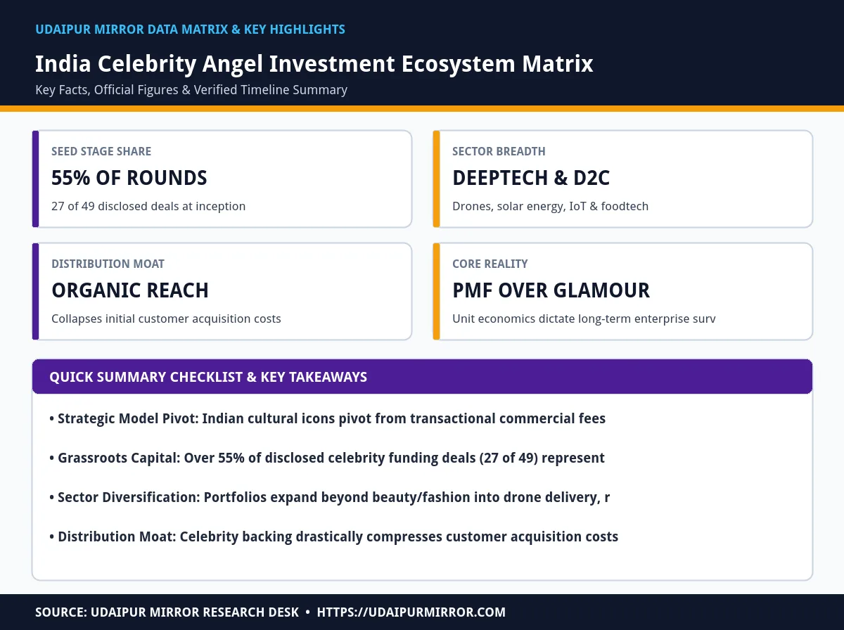 celebrity angel investing in india matrix card