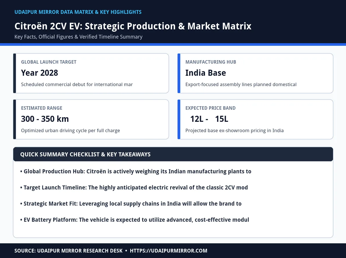 citroen 2cv ev production india matrix card