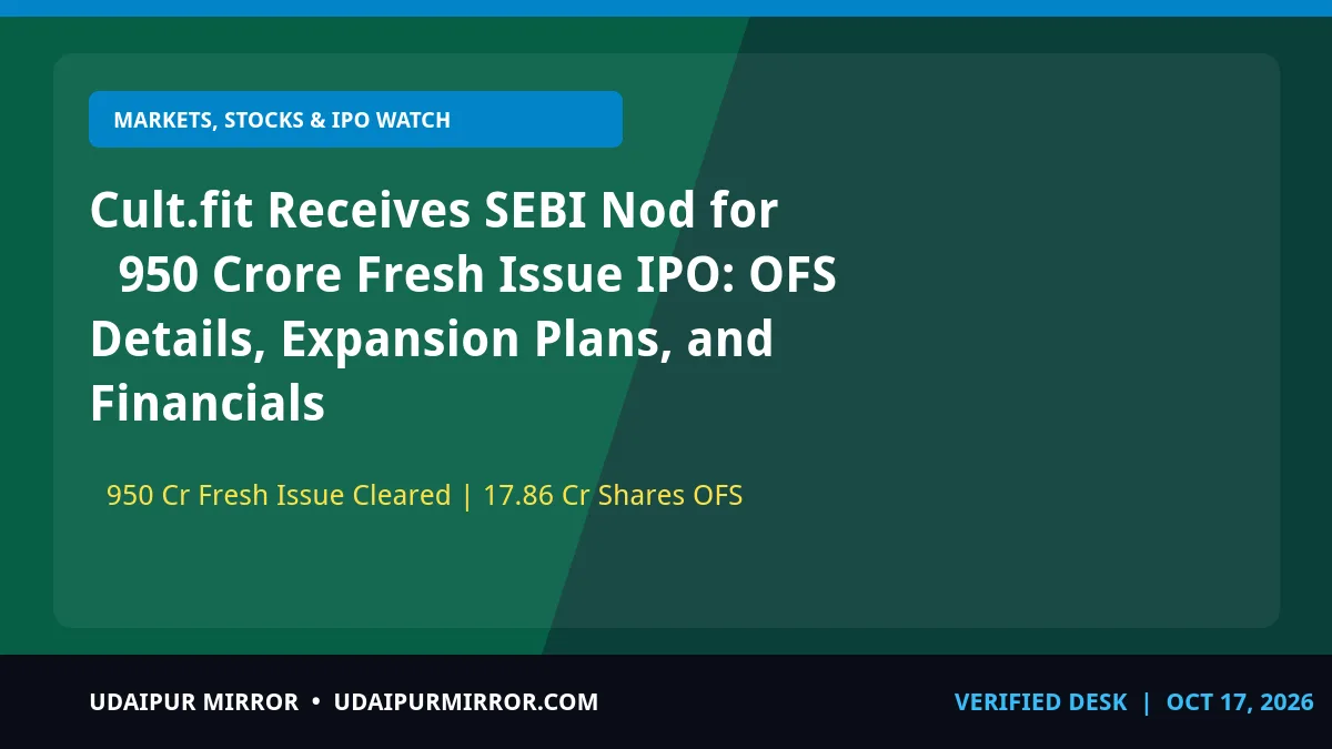 cultfit ipo sebi approval sebi ipo approval