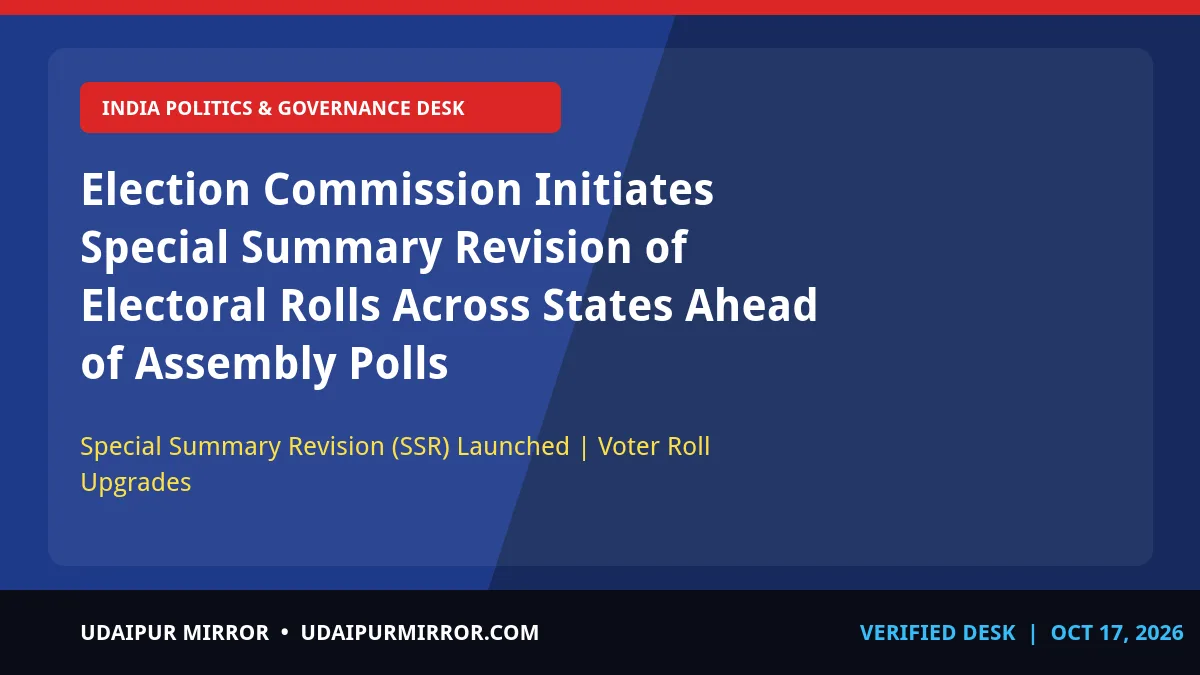 eci special summary revision electoral rolls democratic governance