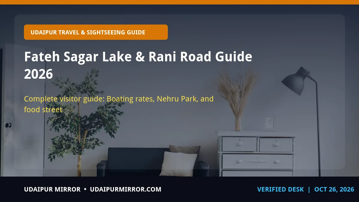 fateh sagar lake boating ticket prices and timings fateh sagar lake & rani road guide 2026