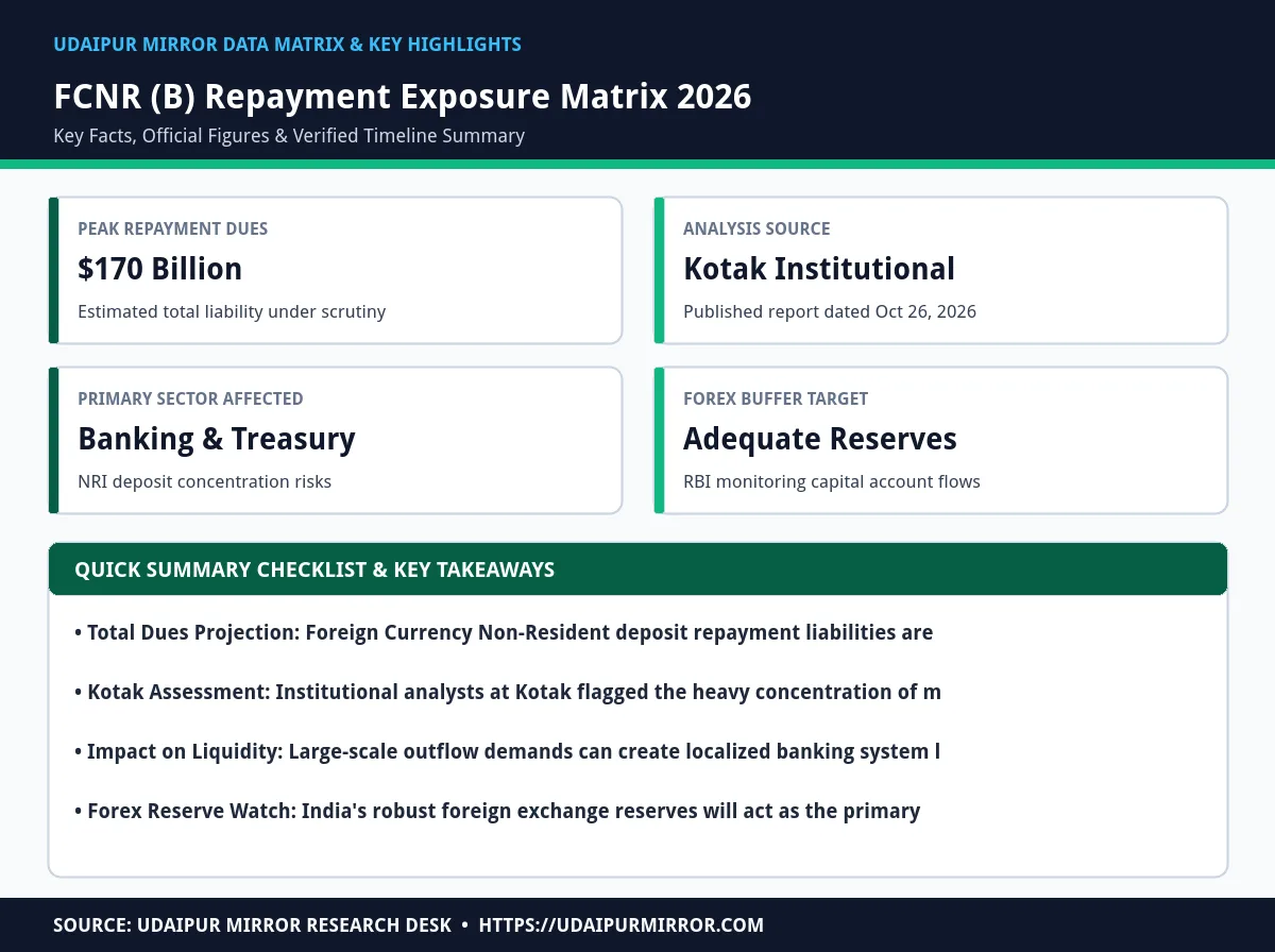 fcnr b deposit repayment dues matrix card
