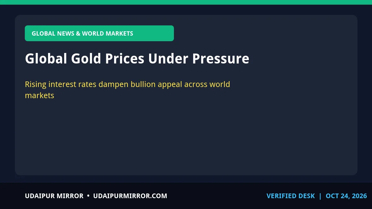 global gold prices interest rate pressure global gold prices under pressure