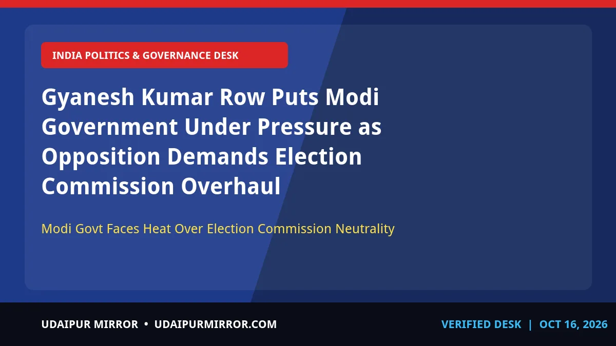 gyanesh kumar election commission row gyanesh kumar eci controversy