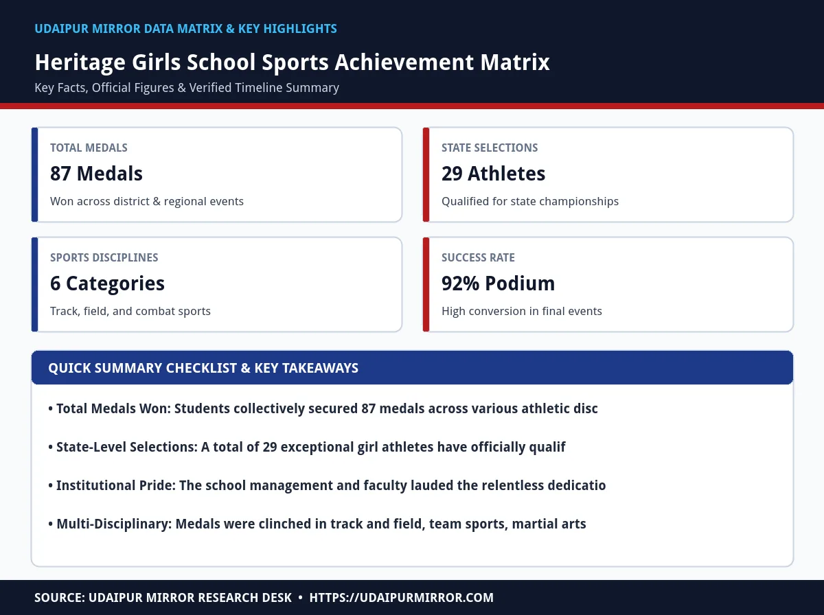 heritage girls school udaipur medals matrix card