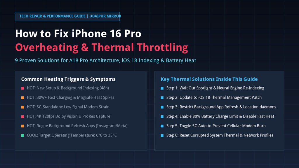 How to Fix iPhone 16 Pro Overheating Issue and Thermal Throttling Guide Banner