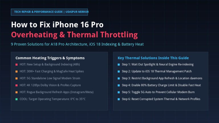 How to Fix iPhone 16 Pro Overheating Issue and Thermal Throttling Guide Banner