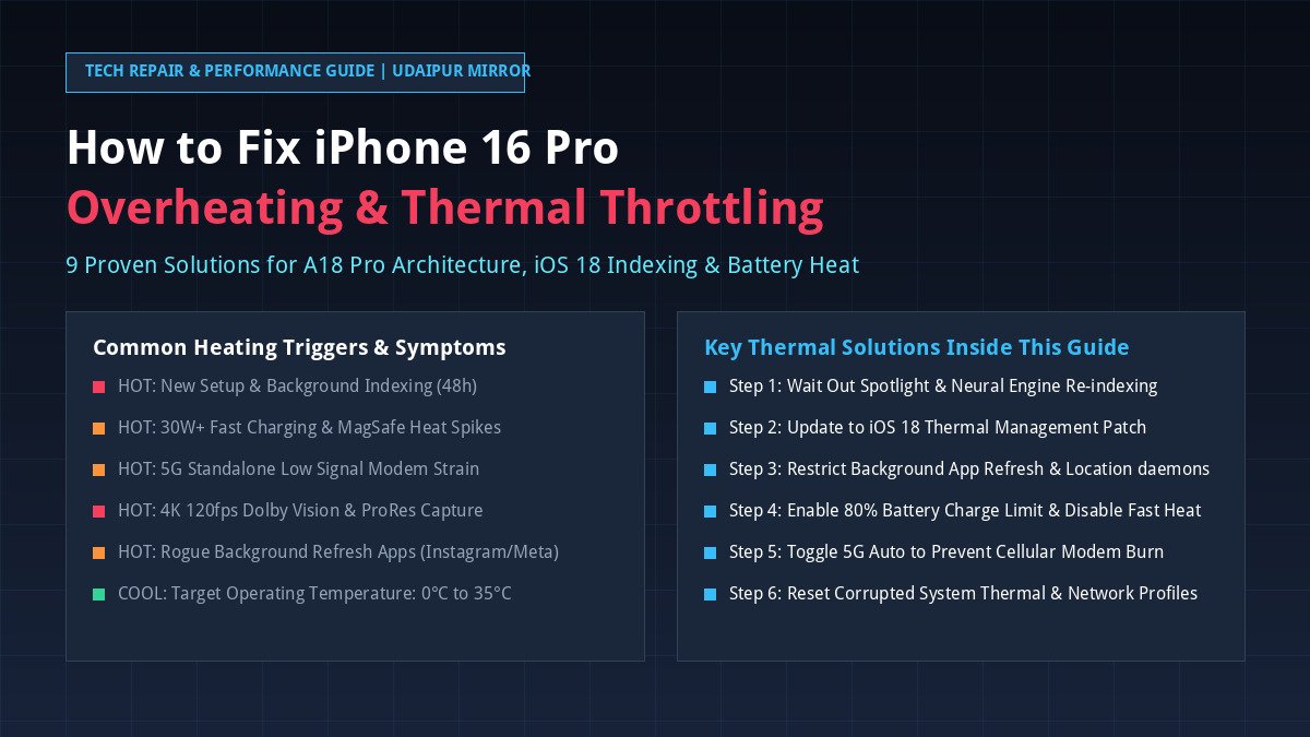 How to Fix iPhone 16 Pro Overheating Issue and Thermal Throttling Guide Banner