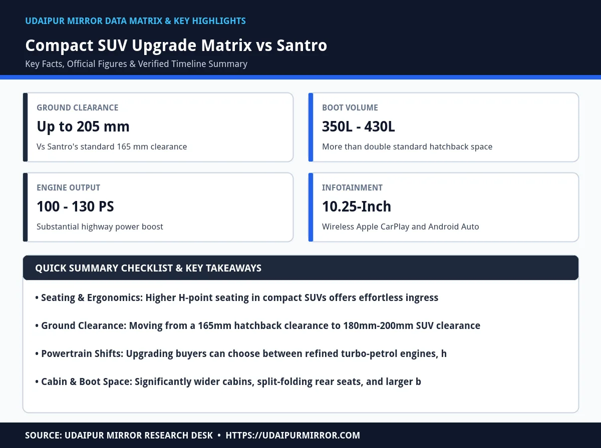 hyundai santro to compact suv matrix card