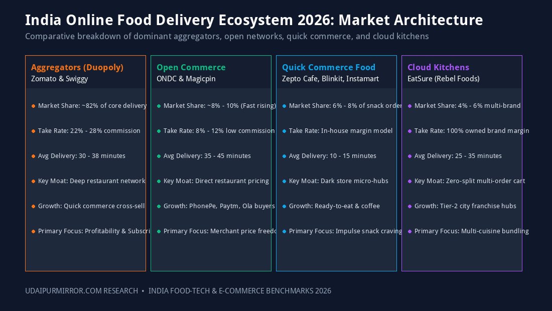 Indi Cafe Riders Online Food Delivery Market in India 2026: Apps, ONDC & Trends