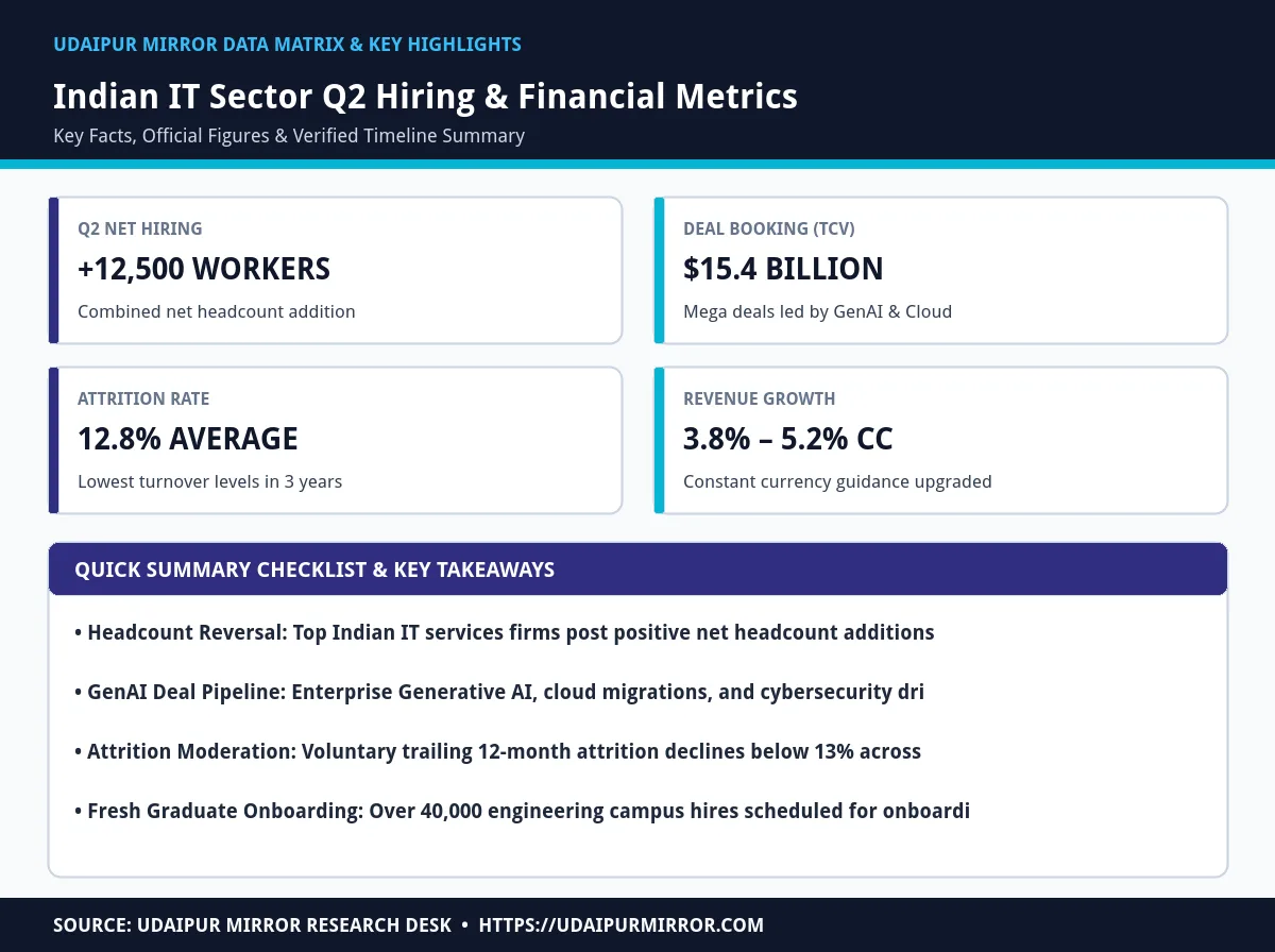 indian it q2 net hiring surge genai matrix card