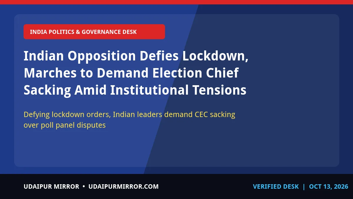 indian opposition defies lockdown opposition marches against election chief