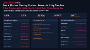 Indian stock market closing update October 8 2026: Sensex and Nifty crash closing levels and 5 key reasons