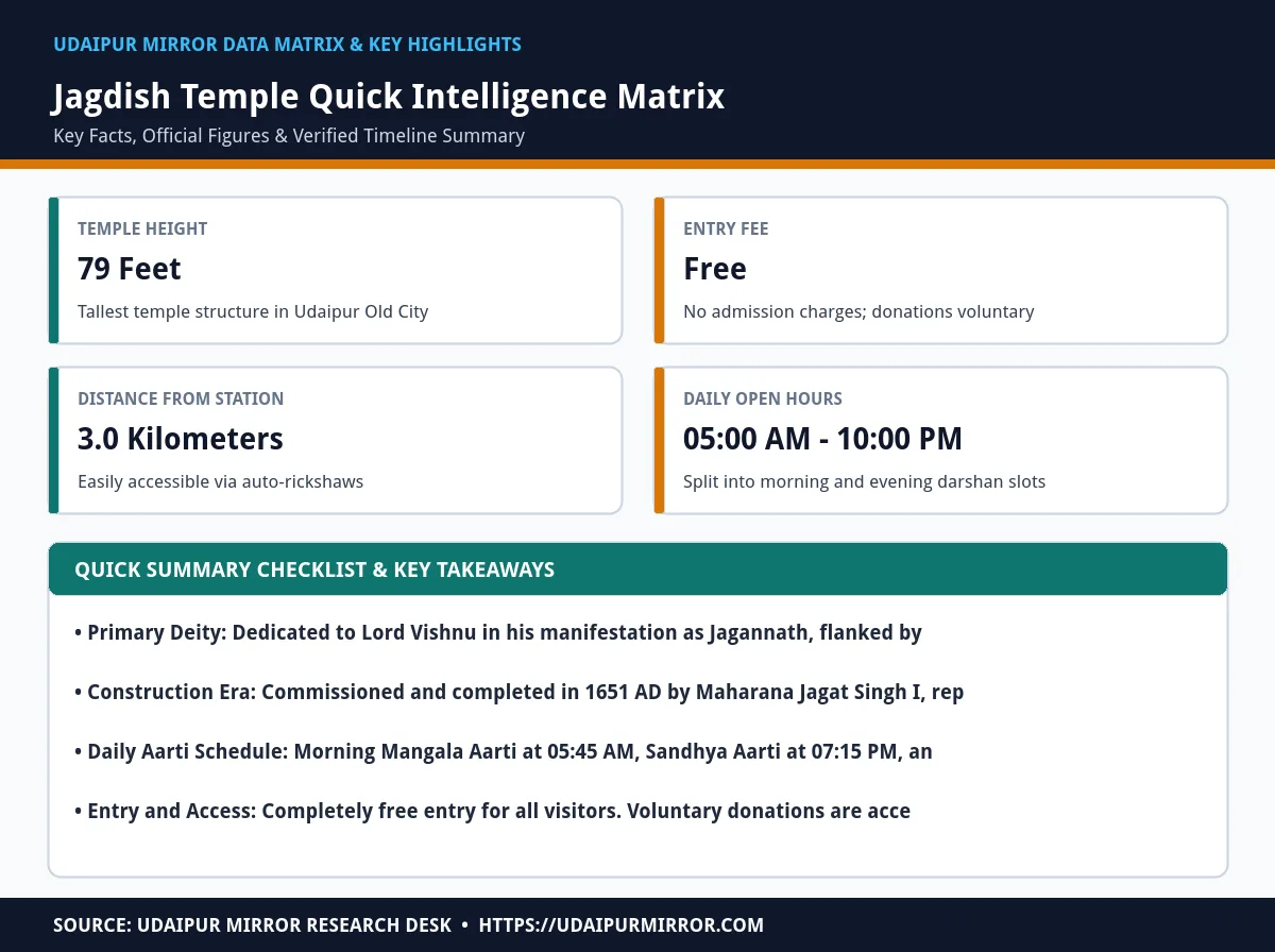 jagdish temple udaipur aarti timings and history matrix card