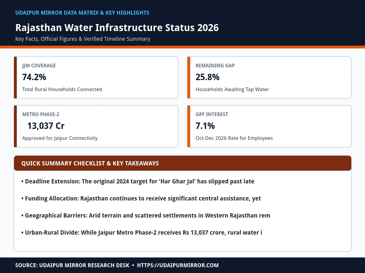 jal jeevan mission rajasthan water gap matrix card