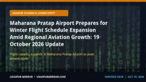 maharana pratap airport flight updates udaipur airport winter schedule update 2026