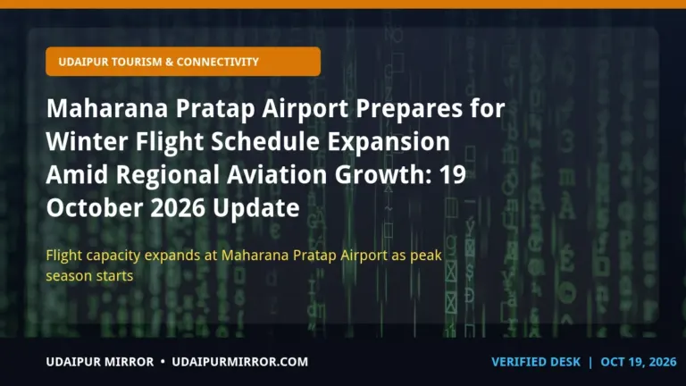maharana pratap airport flight updates udaipur airport winter schedule update 2026