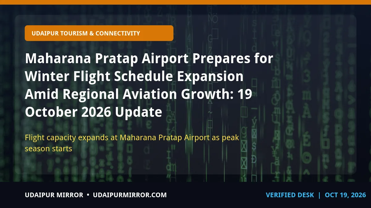 maharana pratap airport flight updates udaipur airport winter schedule update 2026