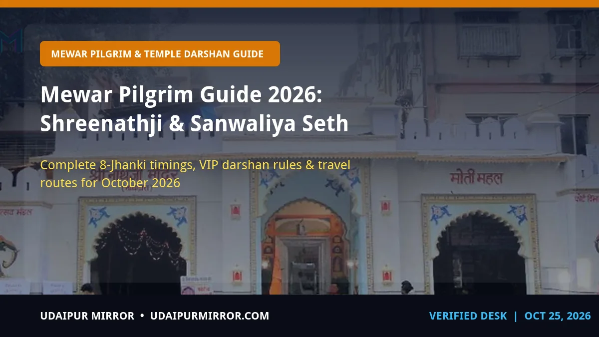 nathdwara shreenathji 8-jhanki timings mewar pilgrim guide 2026: shreenathji & sanwaliya seth