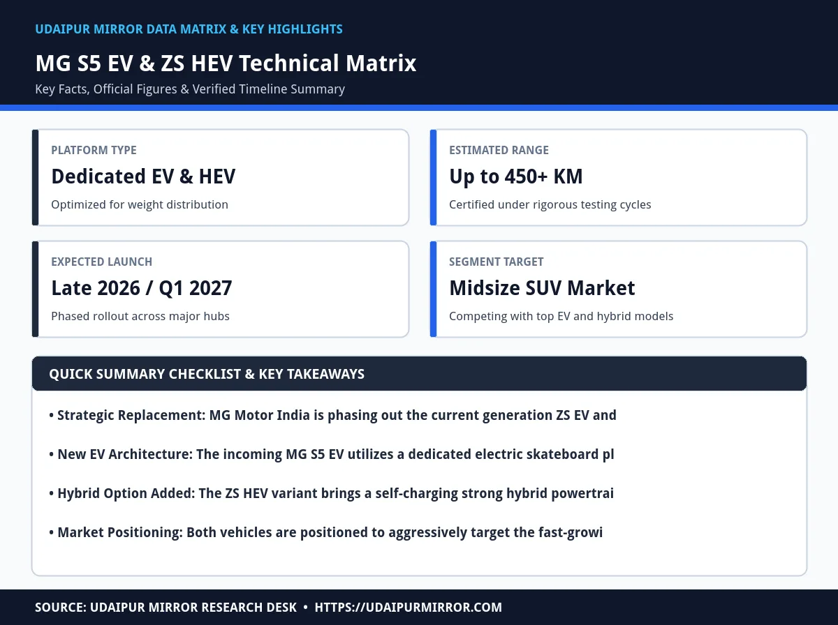 mg s5 ev and zs hev matrix card