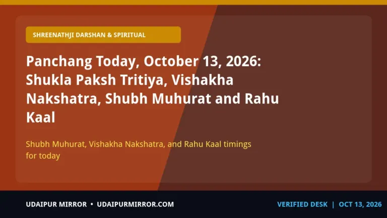 panchang today october 13 2026 panchang october 13, 2026: shukla paksh tritiya
