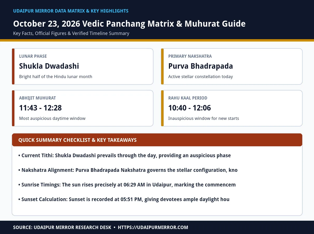 panchang today october 23 2026 matrix card