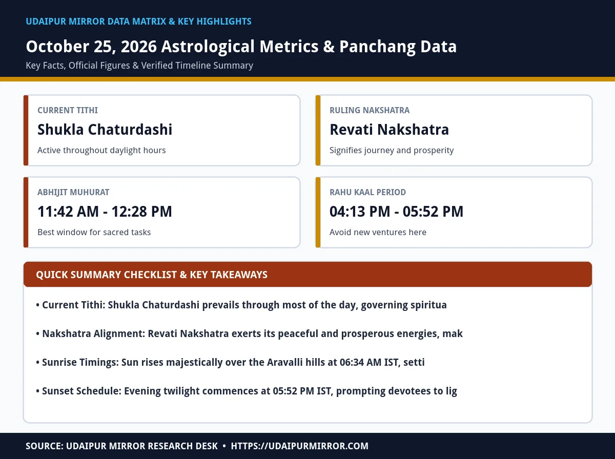 panchang today october 25 2026 matrix card