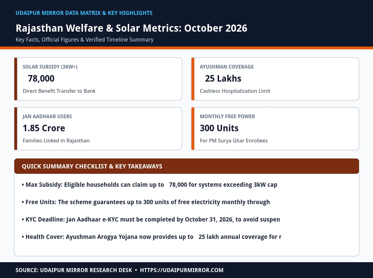 pm surya ghar muft bijli yojana rajasthan matrix card