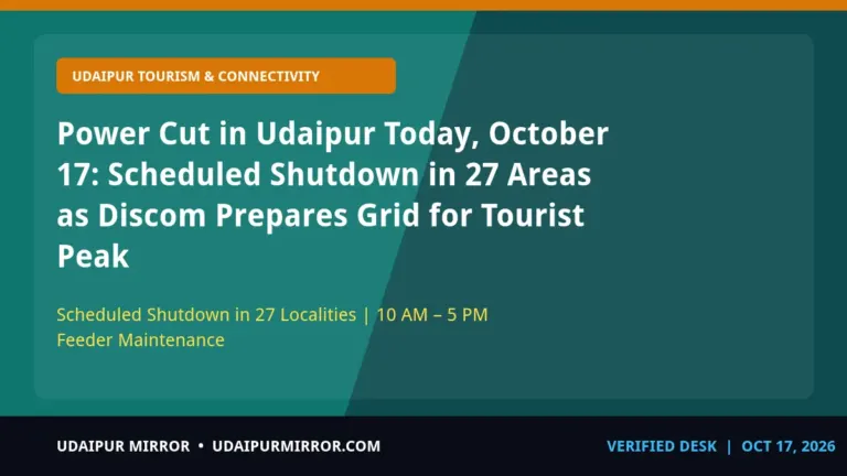 power cut in udaipur today october 17 civic & utility advisory