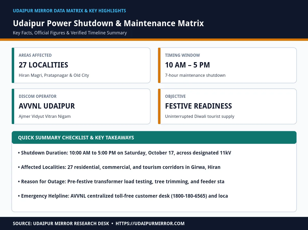 power cut in udaipur today october 17 matrix card