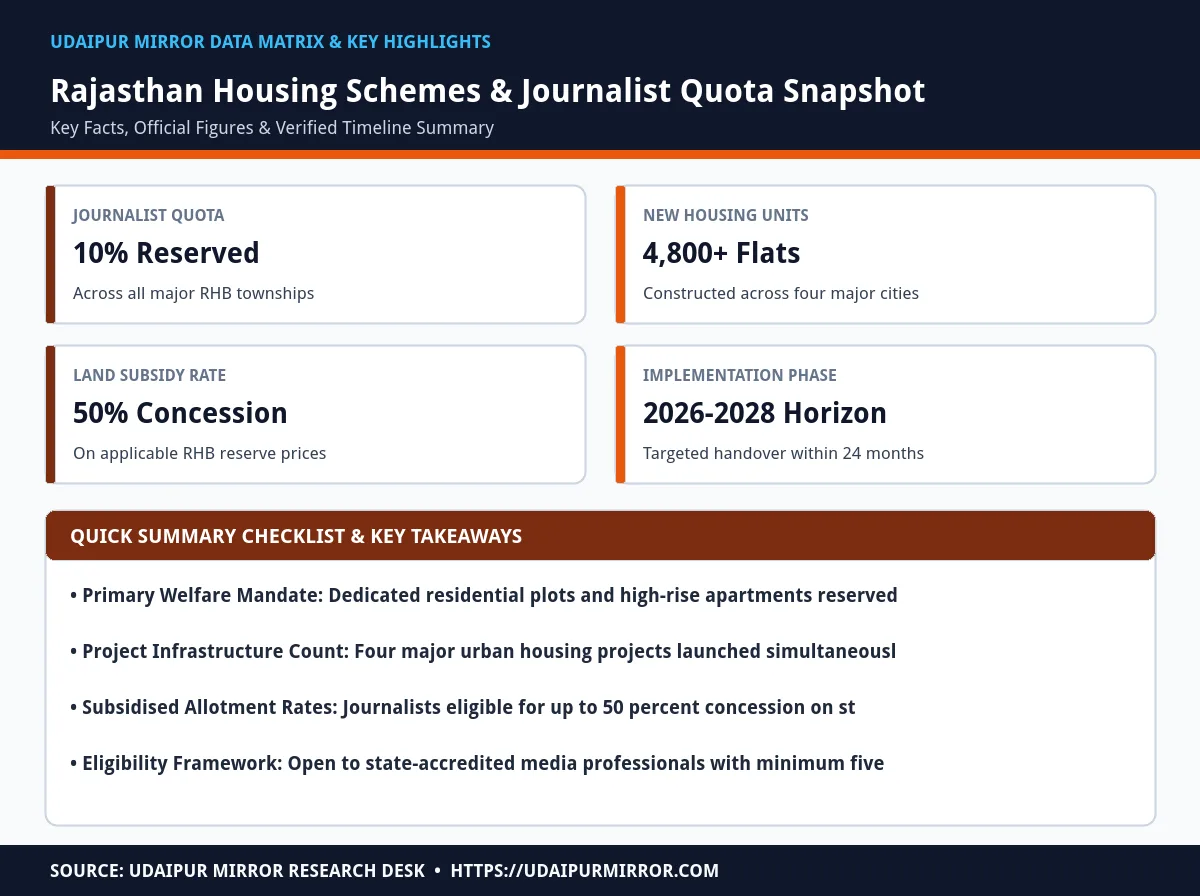 rajasthan cm journalist housing schemes matrix card