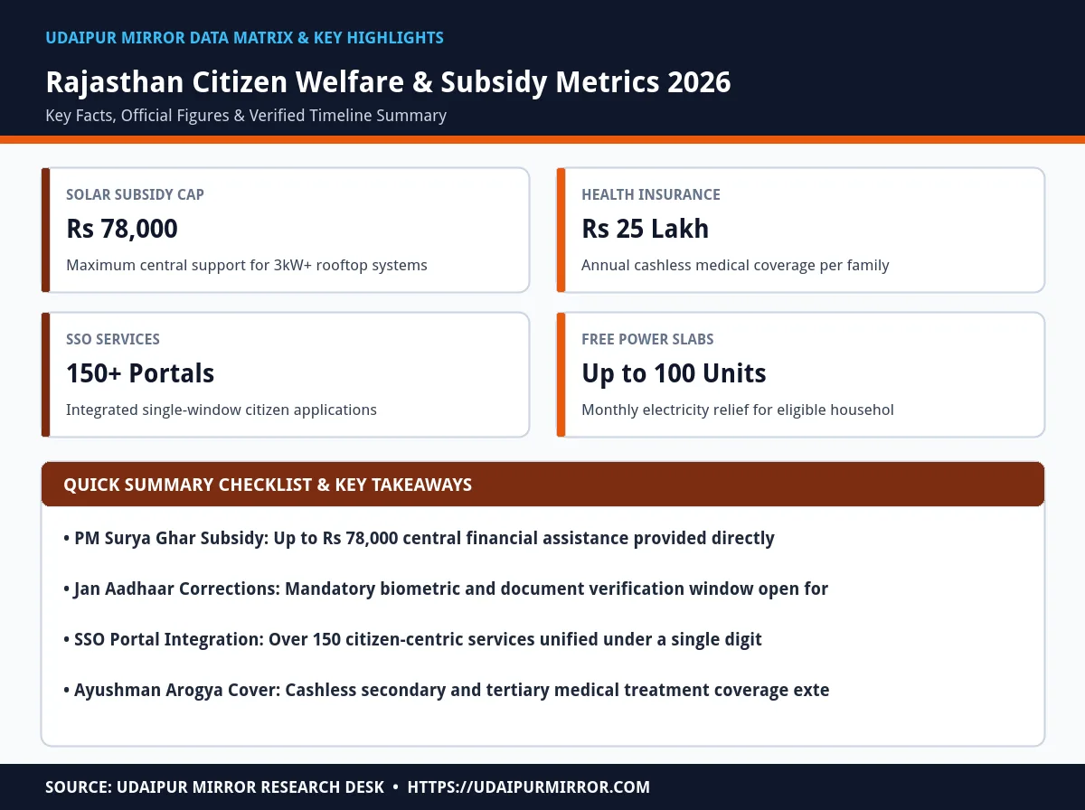 rajasthan government welfare schemes matrix card