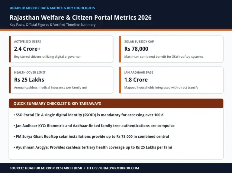 rajasthan sso portal citizen services matrix card