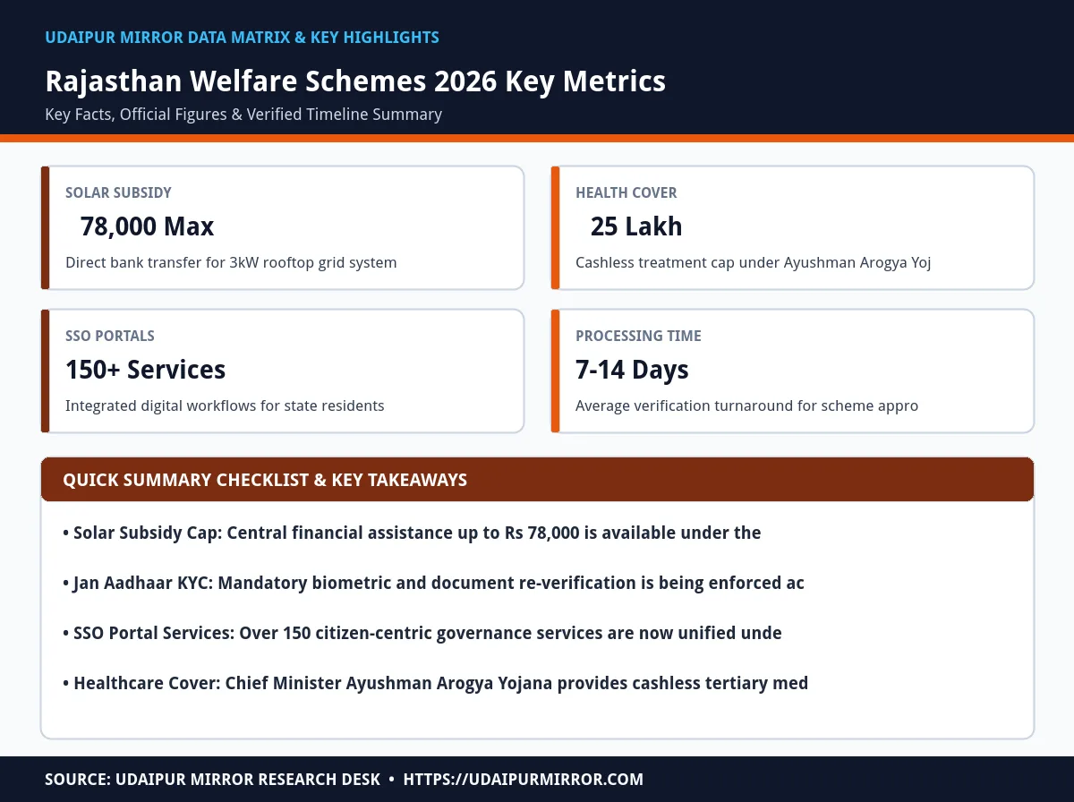 rajasthan welfare schemes 2026 matrix card