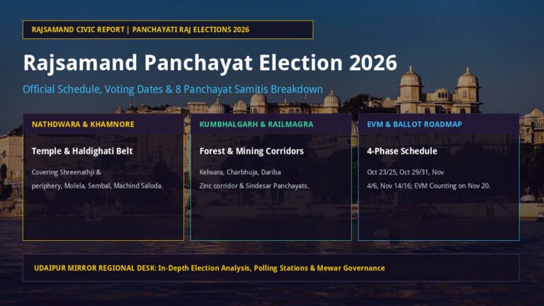 Rajsamand Panchayat Election 2026 Schedule Voting Dates Banner