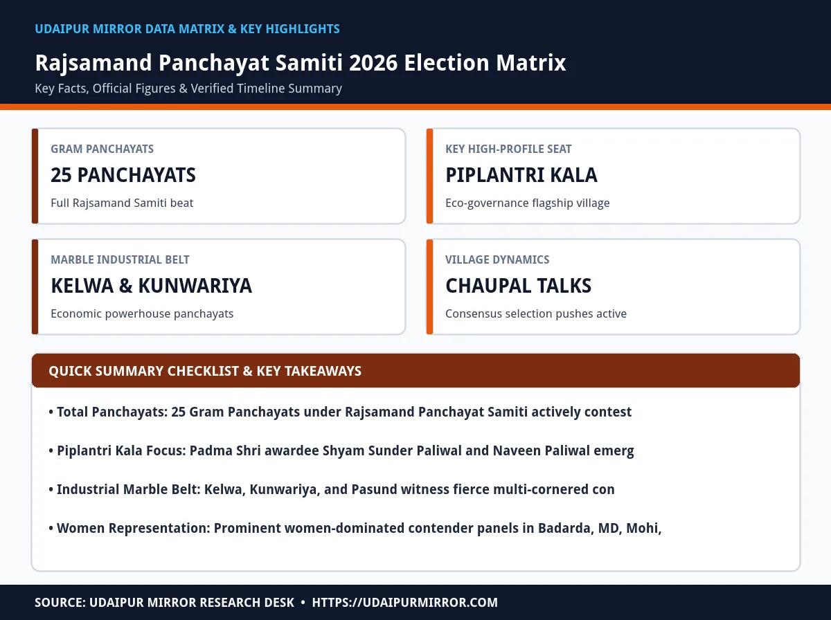 rajsamand sarpanch candidates list 2026 matrix card