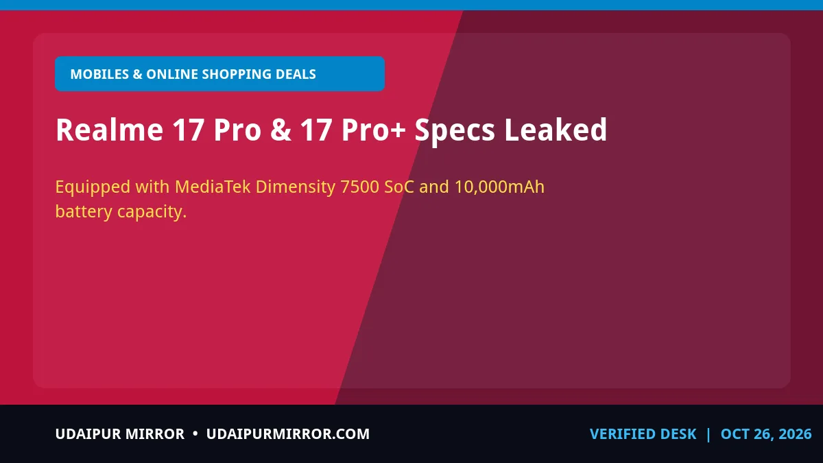 realme 17 pro specs leaked realme 17 pro & 17 pro+ specs leaked