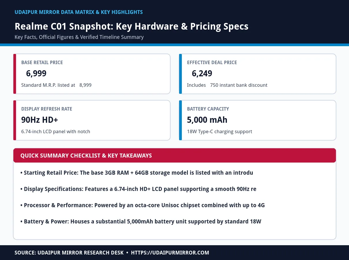 realme c01 price and specifications matrix card