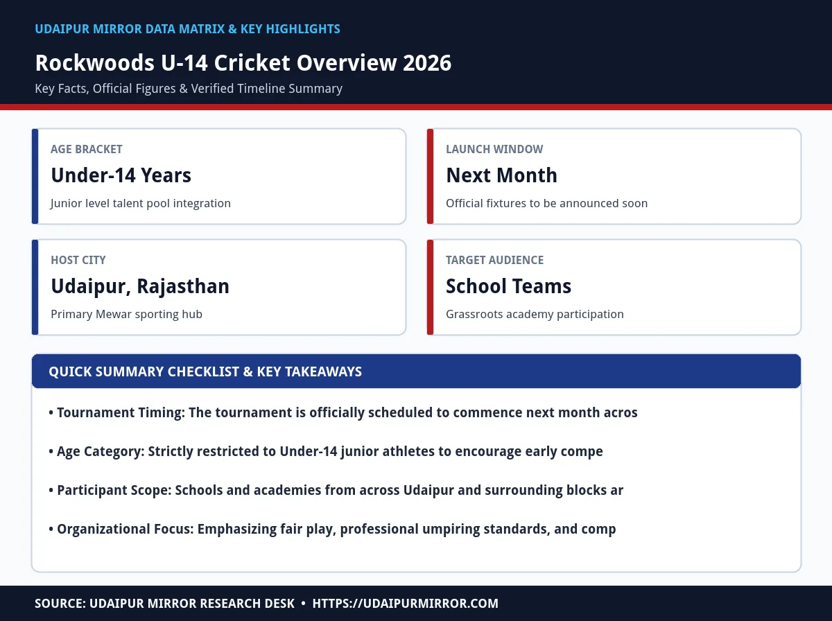 rockwoods under-14 cricket trophy udaipur matrix card