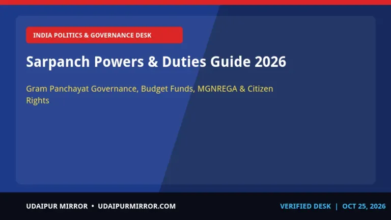 sarpanch ki zimedari sarpanch powers & duties guide 2026