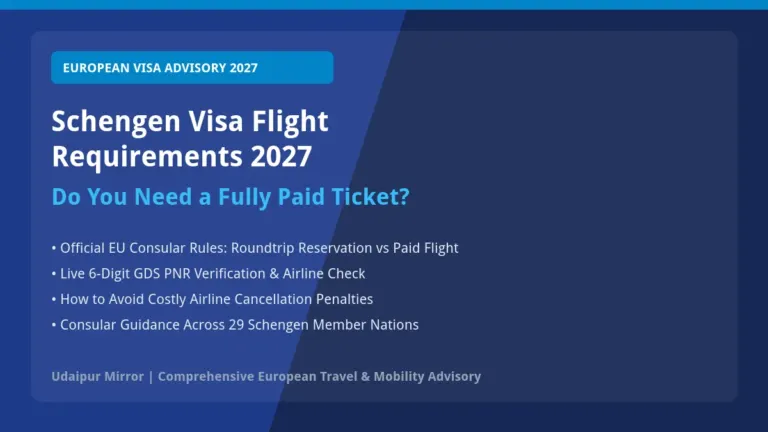Schengen Visa Flight Requirements 2027 Do You Need a Fully Paid Ticket Banner