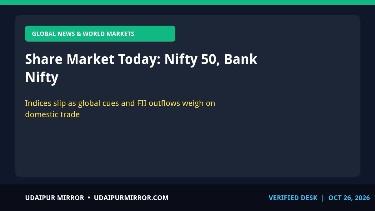 share market today nifty 50 share market today: nifty 50, bank nifty