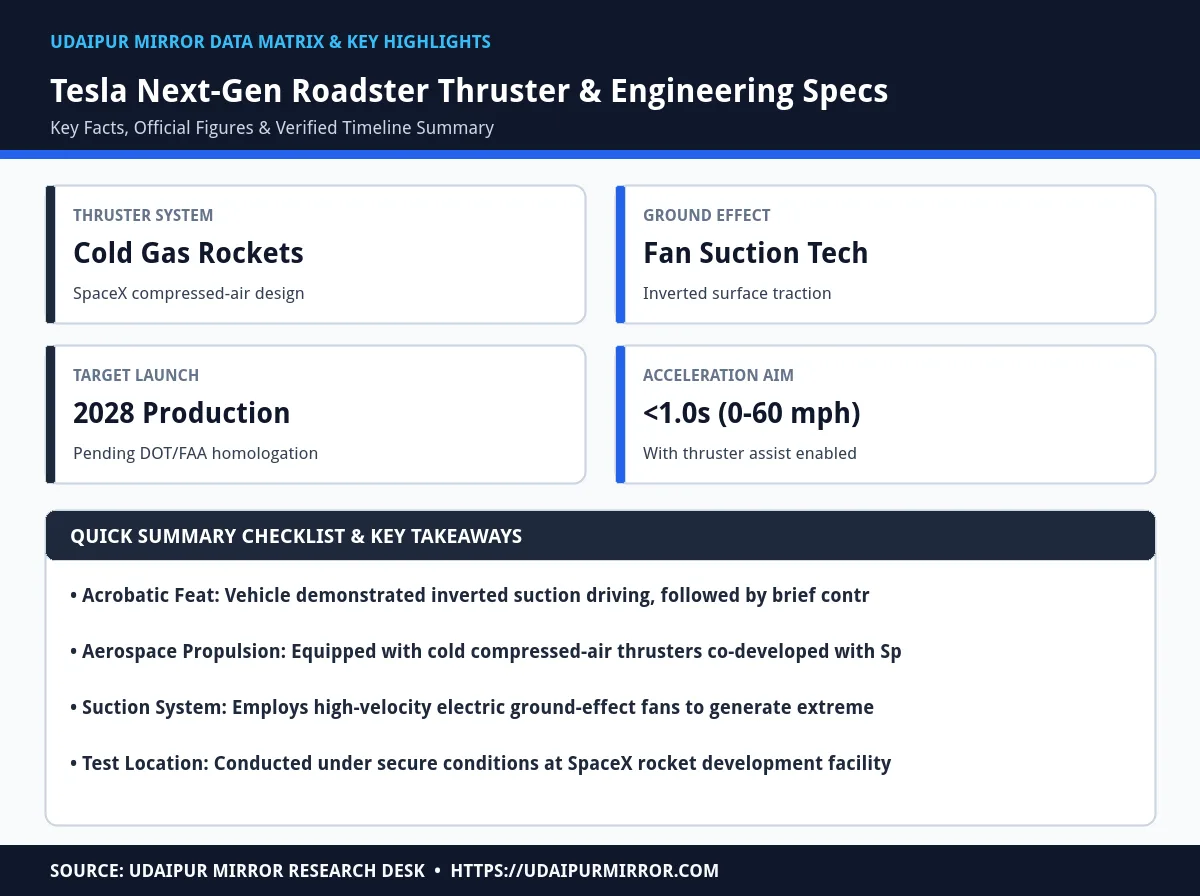 tesla next gen roadster spacex thruster matrix card