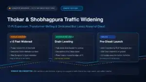 Thokar Shobhagpura traffic widening Udaipur MLA Tarachand Jain UDA inspection banner
